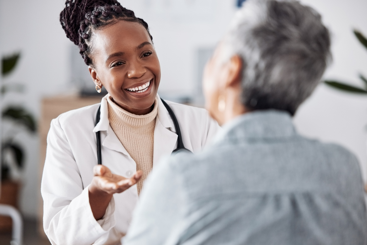 Doctor speaking with patient